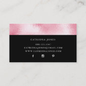 ☐ Beauful Pink Glitter Visitekaartje (Achterkant)