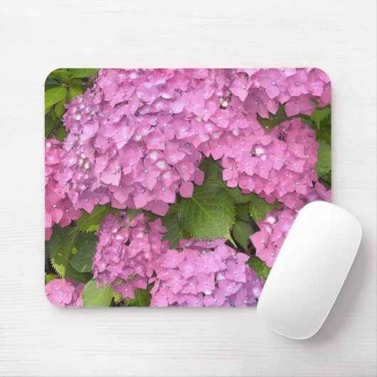 Beauful Pink Hydrangeas Muismat (Met muis)