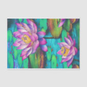 Beauful Pink Lotus Flowers Water Scene Tissuepapier (Voorkant)