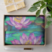 Beauful Pink Lotus Flowers Water Scene Tissuepapier (Geschenk)