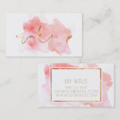 ☐ Beauful Pink Makeup Business Visitekaartje (Voorkant / Achterkant)