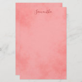 Beauful Pink Parchment Stationery Briefpapier (Voorkant / Achterkant)
