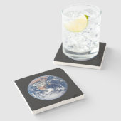 Beauful Planet Earth Stone Onderzetter (Zijkant)