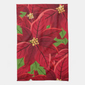 Beauful Poinsettia Kirchen Towel Theedoek (Verticaal)