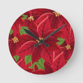 Beauful Poinsettia- Ronde Klok (Voorkant)