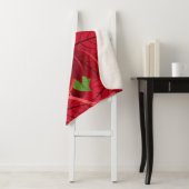 Beauful Poinsettia Sherpa Blanket Sherpa Deken (In situ)