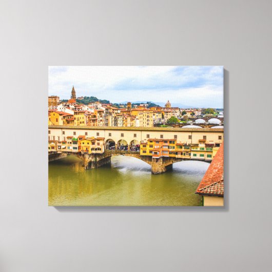 Beauful Ponte Vecchio uitzicht, Florence, Italië Canvas Afdruk (Voorkant)