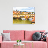 Beauful Ponte Vecchio uitzicht, Florence, Italië Canvas Afdruk (Insitu (Woonkamer))