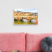 Beauful Ponte Vecchio uitzicht, Florence, Italië Canvas Afdruk (Insitu (Woonkamer))