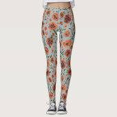 Beauful Poppies Floral Pattern Leggings (Voorkant)