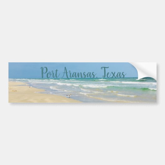 Beauful Port Aransas Texas Beach Bumpersticker (Voorkant)