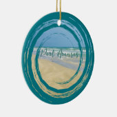 Beauful Port Aransas Texas Beach Keramisch Ornament (Rechts)