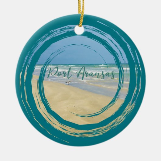 Beauful Port Aransas Texas Beach Keramisch Ornament (Voorkant)