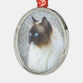 Beauful Ragdoll Birman Himalayan Cat Metalen Ornament (Links)