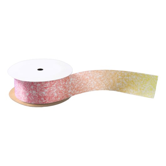 Beauful Rainbow Glitter Satin Ribbon Satijnen Lint (Spoel)