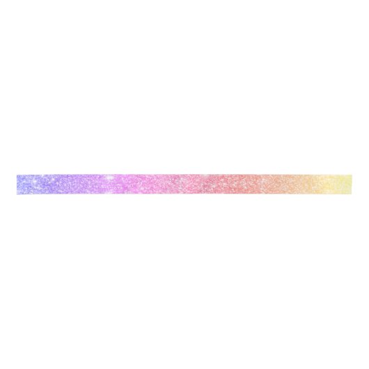 Beauful Rainbow Glitter Satin Ribbon Satijnen Lint (Voorkant)