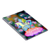 Beauful Rainbow Unicorn Star Galaxy Sky Notitieboek (Rechterzijde)