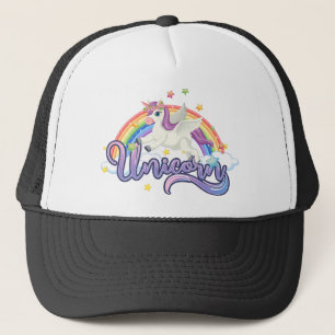 Beauful Rainbow Unicorn Trucker Pet