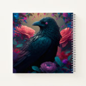 Beauful Raven and Flowers Journal Notitieboek (Achterkant)