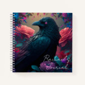 Beauful Raven and Flowers Journal Notitieboek (Voorkant)