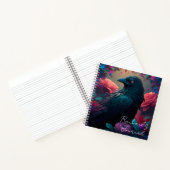 Beauful Raven and Flowers Journal Notitieboek (Binnen)
