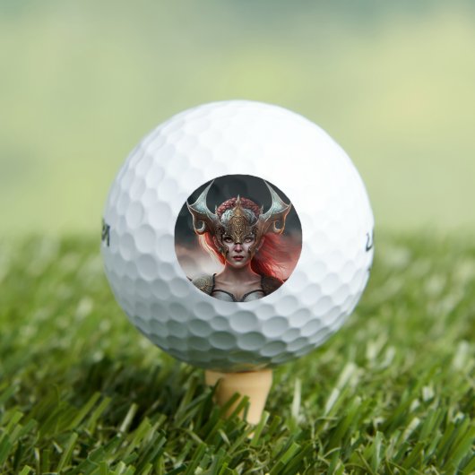 Beauful Red Haire Nordic Warrior Golfballen (Insitu Shirt)
