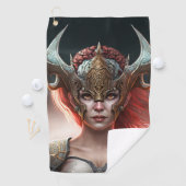 Beauful Red Haire Nordic Warrior Golfhanddoek (Insitu)