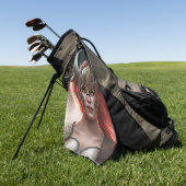 Beauful Red Haire Nordic Warrior Golfhanddoek (Groen)