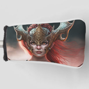 Beauful Red Haire Nordic Warrior Golfheadcover