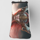 Beauful Red Haire Nordic Warrior Golfheadcover (Draai 90)