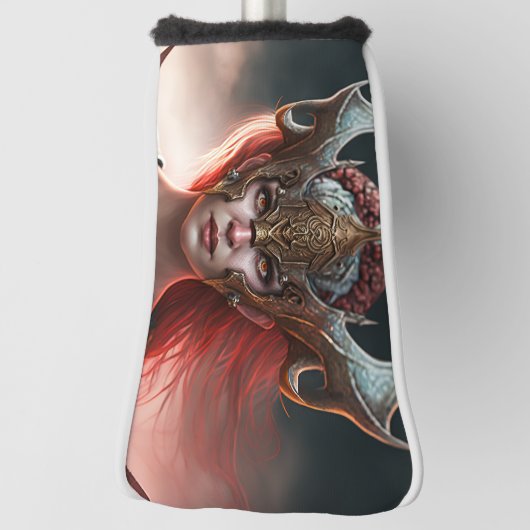 Beauful Red Haire Nordic Warrior Golfheadcover (Draai 90)