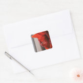 Beauful Red Lion Amaryllis Flower Foto Vierkante Sticker (Envelop)