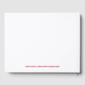 Beauful Red Poinsettias Guestbook Gastenboek (Achterkant)