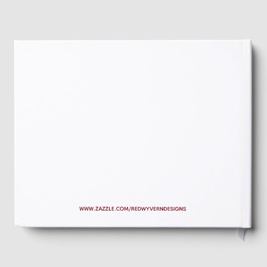 Beauful Red Poinsettias Guestbook Gastenboek (Achterkant)