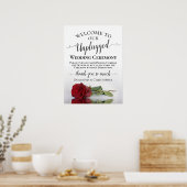 Beauful Red Rose Unplugging Wedding Ceremony Poster (Keuken)