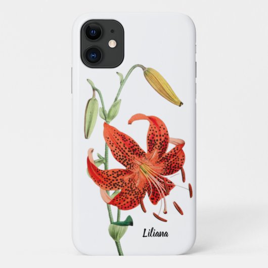 Beauful Red Tiger Lily Floral Case-Mate iPhone Case (Achterkant)