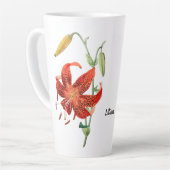 Beauful Red Tiger Lily Floral Coffee Mok (Linkerhoek)
