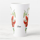 Beauful Red Tiger Lily Floral Coffee Mok (Voorkant)