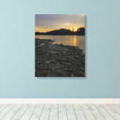Beauful River Sunrise Canvas Afdruk (Insitu (Houten vloer))