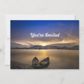 Beauful Rowbots Water Sunrise Foto Birthday Kaart (Voorkant)