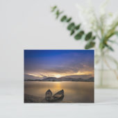 Beauful Rowbots Water Sunrise Foto Briefkaart (Staand voorkant)