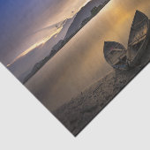 Beauful Rowbots Water Sunrise Foto Tissuepapier (Detail)