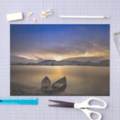 Beauful Rowbots Water Sunrise Foto Tissuepapier (Craft)