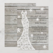 Beauful Rustic Winter Bridal Shower Kaart (Voorkant / Achterkant)