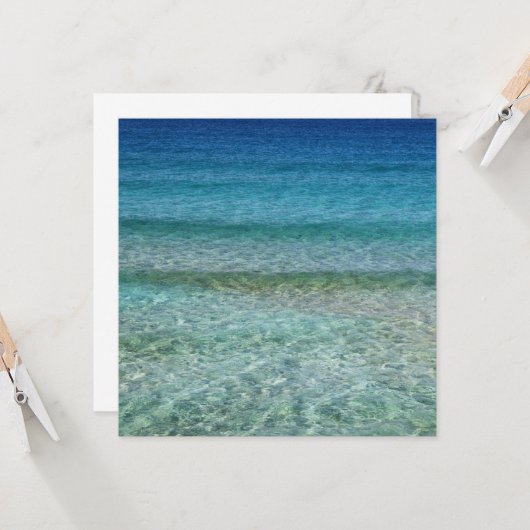 Beauful Sandy Beach Kaart (Voorkant / Achterkant in situ)