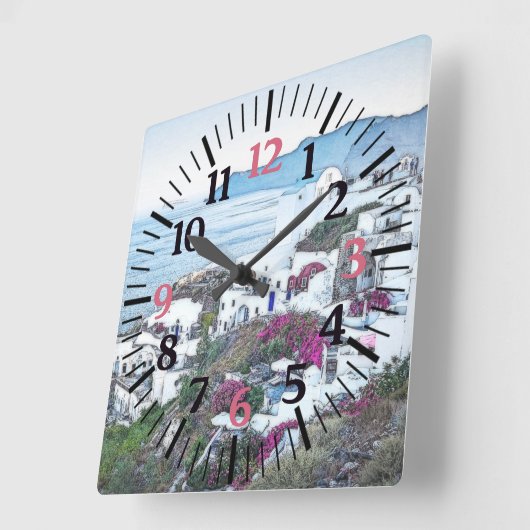 Beauful Santorini, Griekenland klok (Hoek)