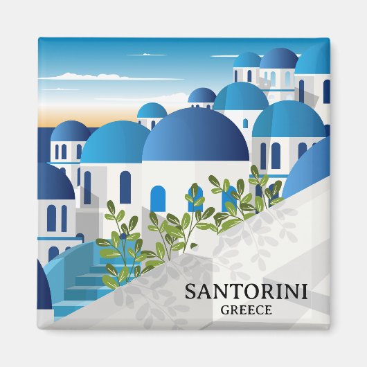 Beauful Santorini Griekenland Magneet (Voorkant)