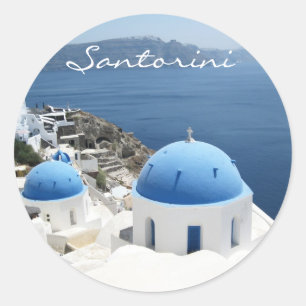 Beauful Santorini Griekenland Ronde Sticker