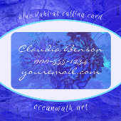 Beauful Sapphire Blue Dahlia Flower Visitekaartje