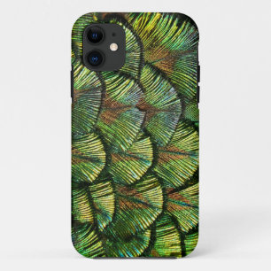 Beauful Scalloped Peacock Feathers Case-Mate iPhone Case